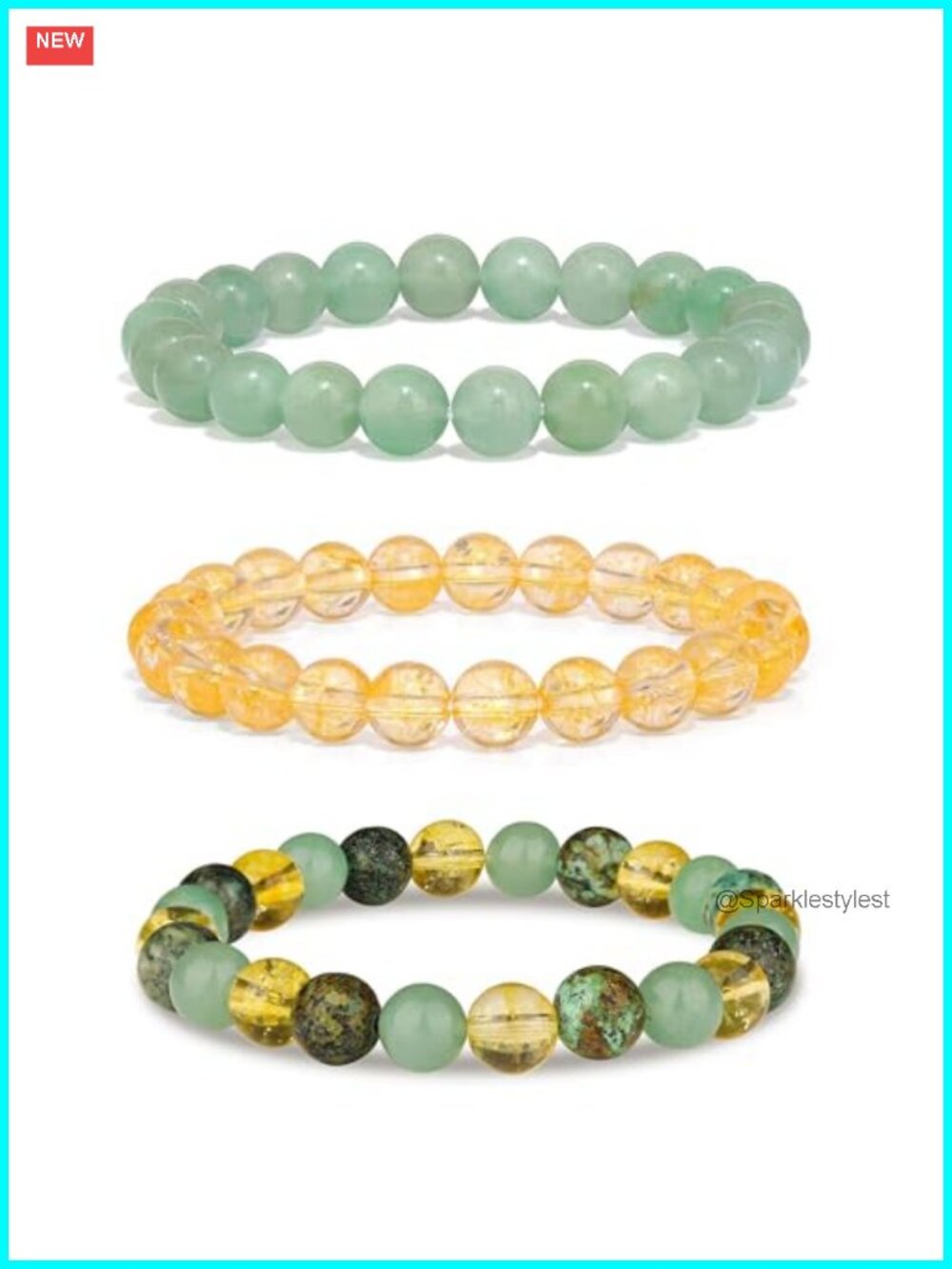 Healing Crystal Bracelets Set 8mm Natural Stone Beaded Spiritual Gemstone